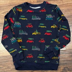 Little Sleepies kids festive car print sweatshirt